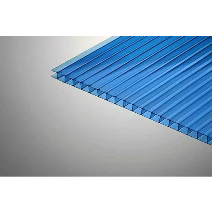 Сотовый поликарбонат 6 мм КОЛИБРИ синий 2100х6000 мм